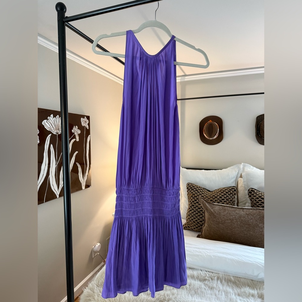Ramy Brook Vibrant Purple Backless Dress
